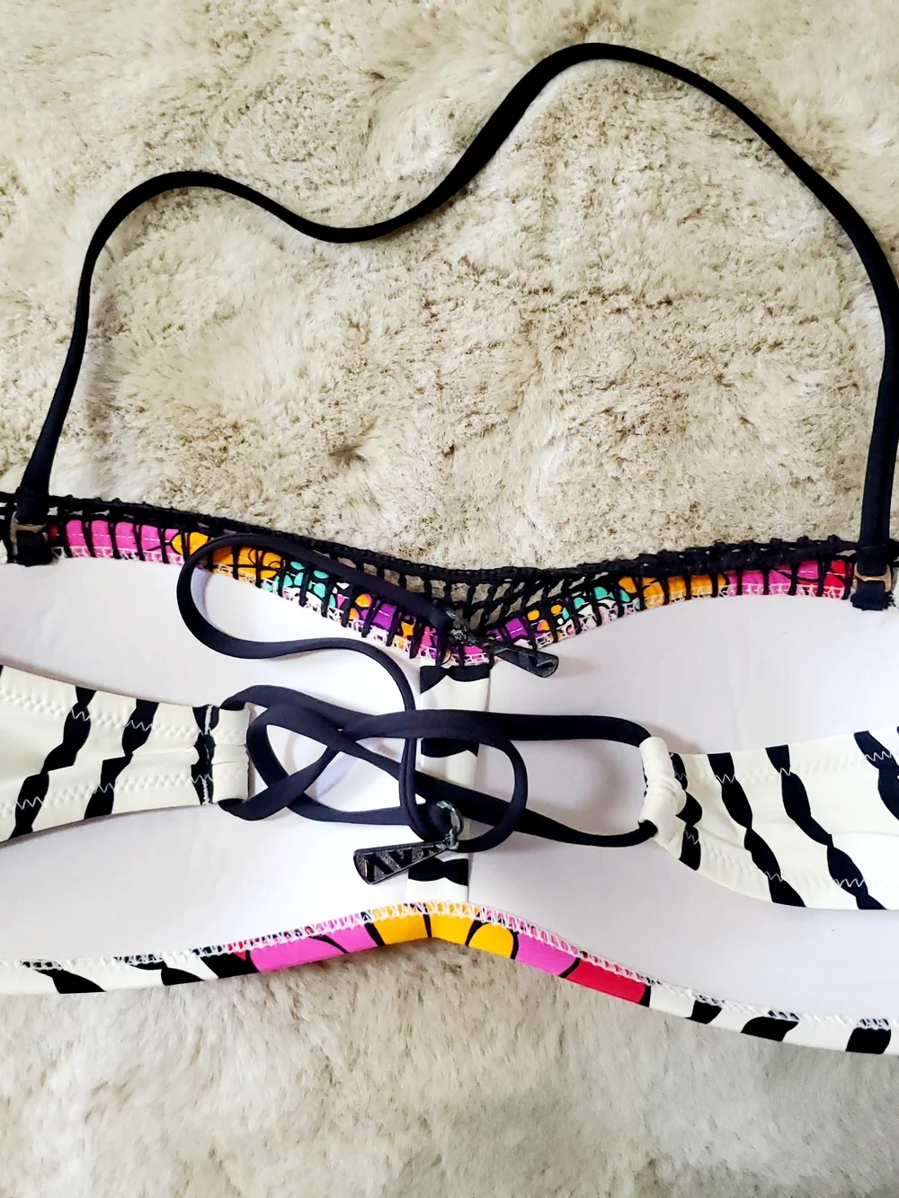 Trina Turk 3-Piece Bikini Set 2 Tops + Bottom 2 NWT & EUC Resort Swim Size 10